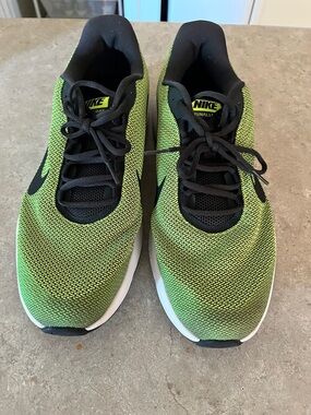 Nike Green and Black Knit Running Sneakers